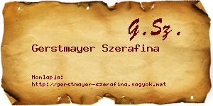 Gerstmayer Szerafina névjegykártya